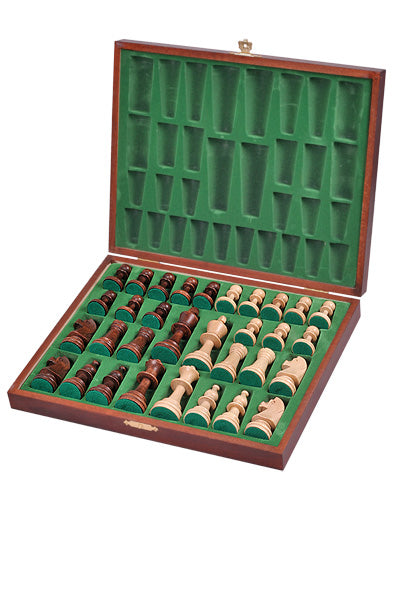 Pièces d'échecs - Staunton — Coffret Marron