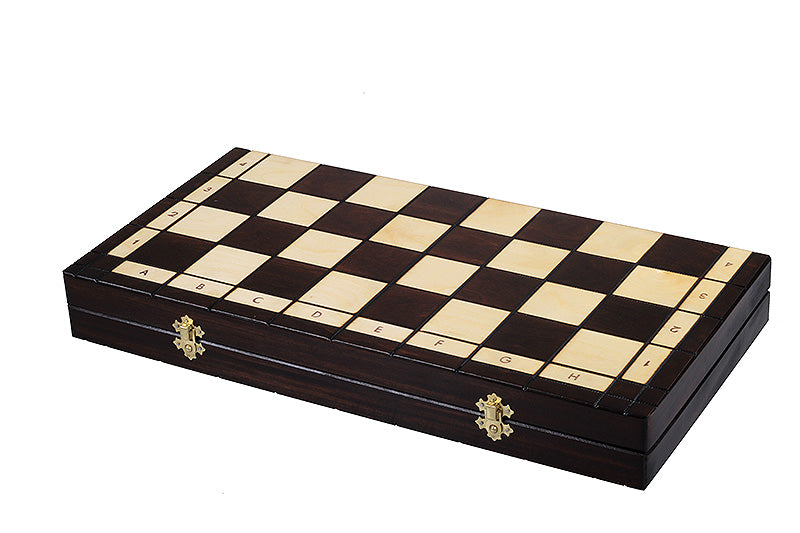 Jeu d'Echecs BESKID en bois de charme, de grande taille  (49 x 49cm) - Ensemble Complet