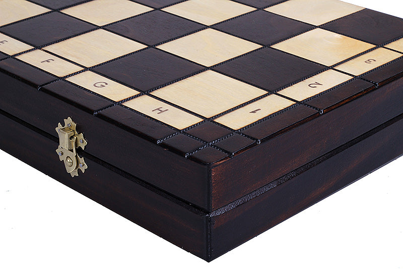 Jeu d'Echecs BESKID en bois de charme, de grande taille  (49 x 49cm) - Ensemble Complet