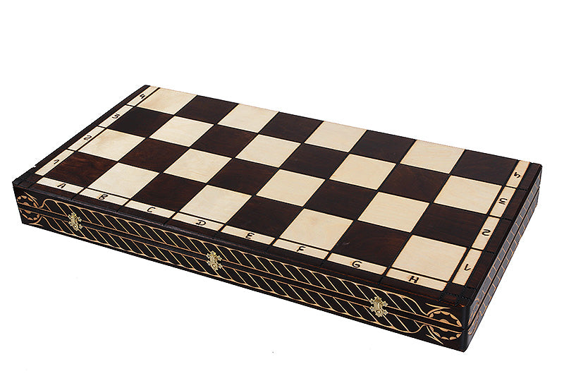 Jeu d'échecs en bois sculpté CESAR LARGE de grande taille  (85 x 85 cm)
