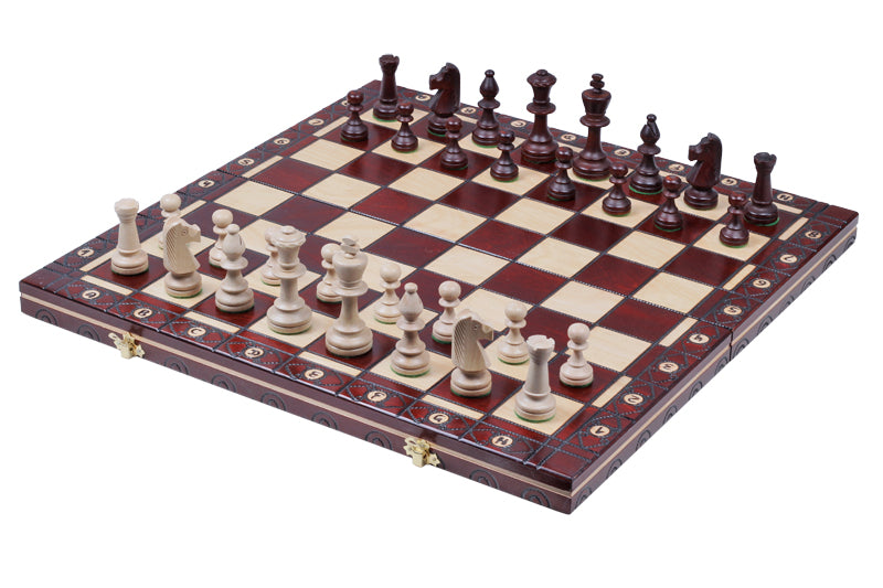 Jeu d'échecs CONSUL en bois de charme, de grande taille (48 x 48cm) - Ensemble Complet