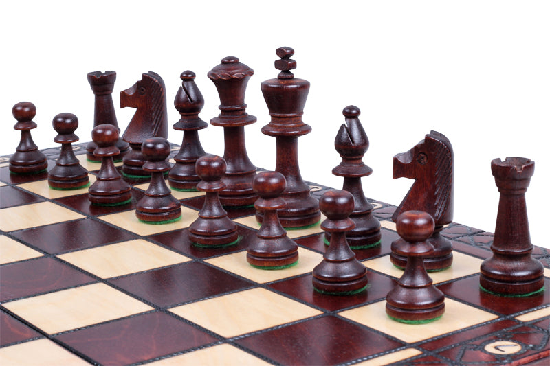 Jeu d'échecs CONSUL en bois de charme, de grande taille (48 x 48cm) - Ensemble Complet