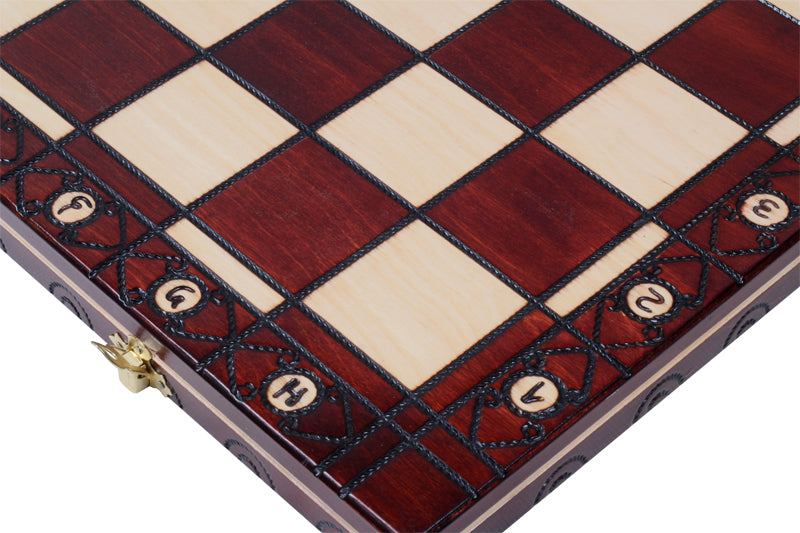 Jeu d'échecs CONSUL en bois de charme, de grande taille (48 x 48cm) - Ensemble Complet