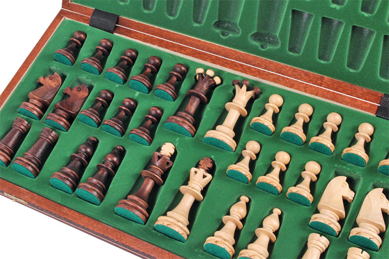 Jeu d'échecs CONSUL en bois de charme, de grande taille (48 x 48cm) - Ensemble Complet