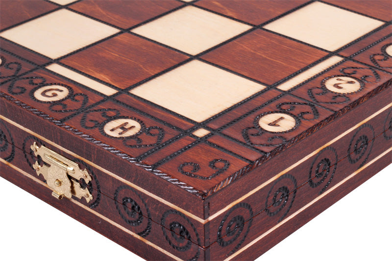 Jeu d'échecs CONSUL en bois de charme, de grande taille (48 x 48cm) - Ensemble Complet