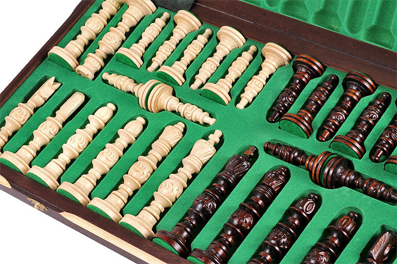 Jeu d'Echecs GALANT  en bois bois de charme, de grande taille (57 x 57cm) - Ensemble Complet
