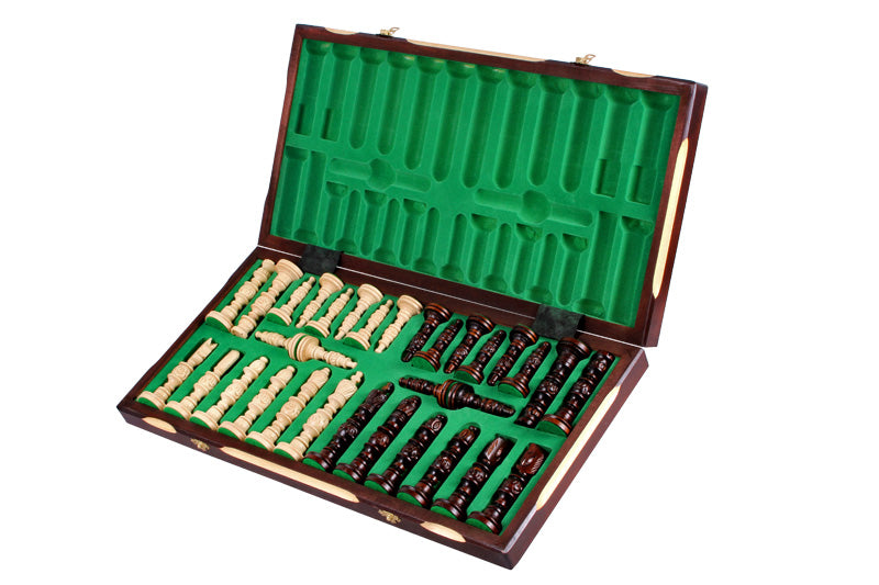 Jeu d'Echecs GALANT  en bois bois de charme, de grande taille (57 x 57cm) - Ensemble Complet