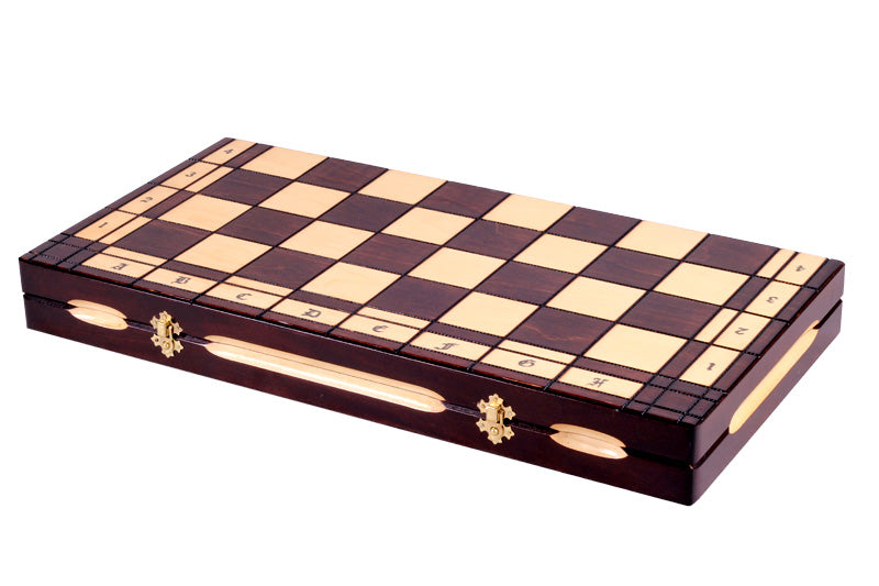 Jeu d'Echecs GALANT  en bois bois de charme, de grande taille (57 x 57cm) - Ensemble Complet