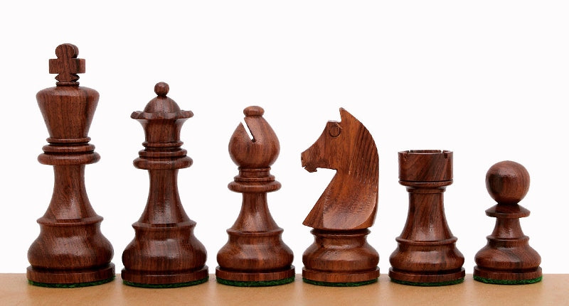 Jeu d'échecs de tournoi avec les pièces German Knight (Timeless) en bois d'acacia et buis de taille 5 (48x48cm) - L'ensemble complet