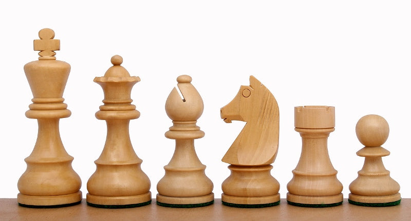 Jeu d'échecs de tournoi avec les pièces German Knight (Timeless) en bois d'acacia et buis de taille 5 (48x48cm) - L'ensemble complet