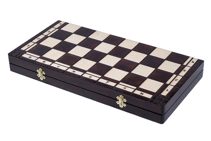 Jeu d'Echecs GIEWONT en bois de tilleul, de taille moyenne (57 x 57cm) - Ensemble Complet