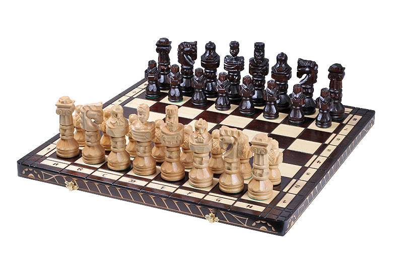 Jeu d'Echecs GLADIATEUR en bois de tilleul, de grande taille (59 x 59cm) - Ensemble Complet