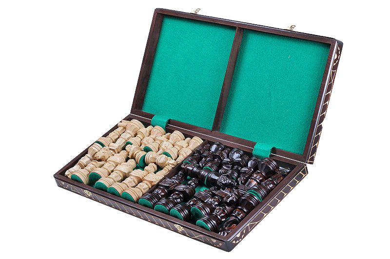 Jeu d'Echecs GLADIATEUR en bois de tilleul, de grande taille (59 x 59cm) - Ensemble Complet