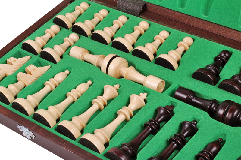 Jeu d'échecs DE CLUB en bois de charme, de grande taille (48 x 48cm) - Ensemble Complet