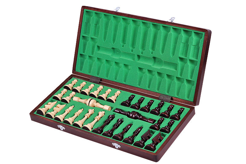 Jeu d'échecs DE CLUB en bois de charme, de grande taille (48 x 48cm) - Ensemble Complet