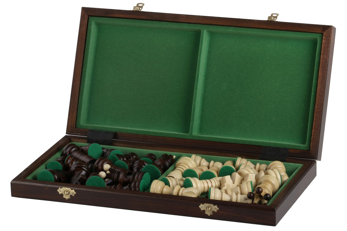 Jeu d'échecs PERLE en bois de charme, de grande taille (42 x 42cm) - Ensemble Complet