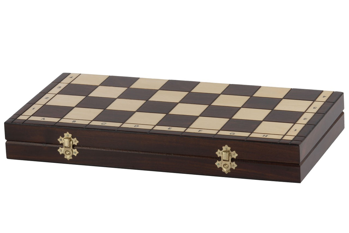Jeu d'échecs PERLE en bois de charme, de grande taille (42 x 42cm) - Ensemble Complet
