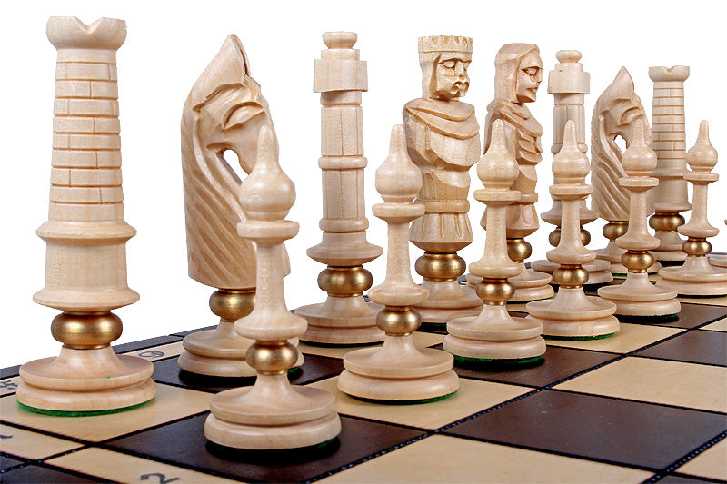 Jeu d'échecs sculpté de grande taille ROYAL LUX  (65 x 65 cm)