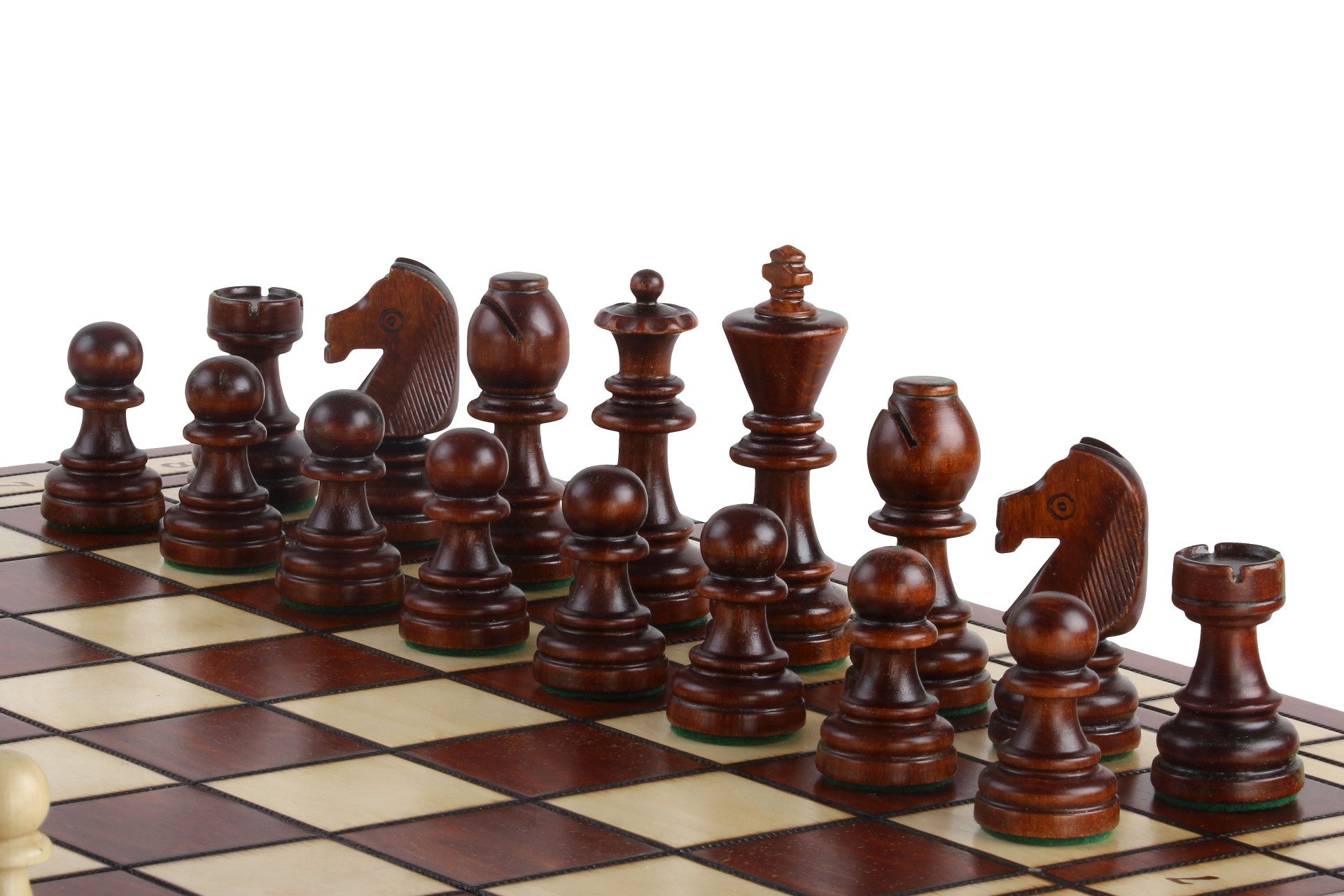 Jeu d'échecs DE TOURNOI No 8 en bois de charme, de grande taille (55 x 55cm) - Ensemble Complet