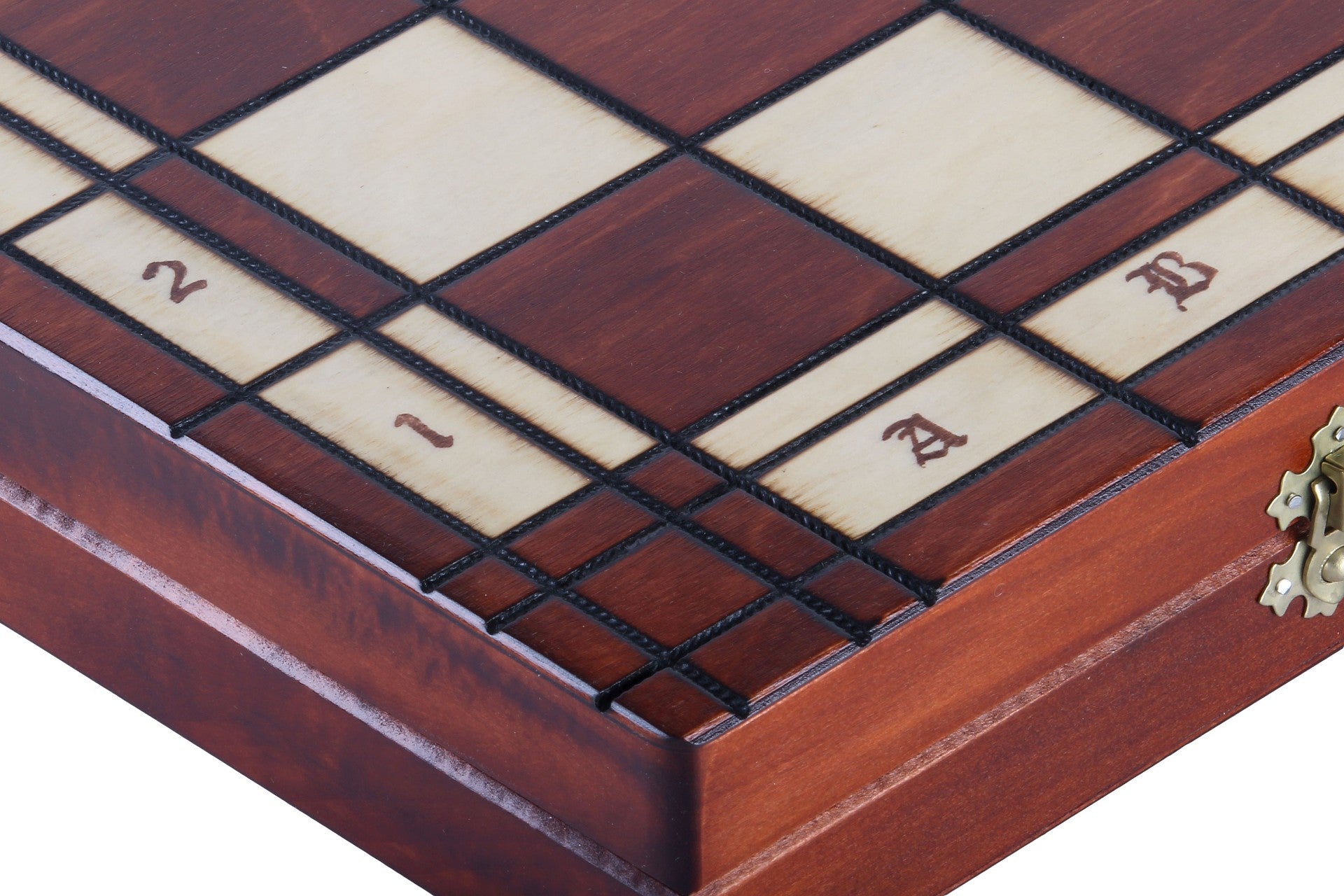 Jeu d'échecs DE TOURNOI No 8 en bois de charme, de grande taille (55 x 55cm) - Ensemble Complet