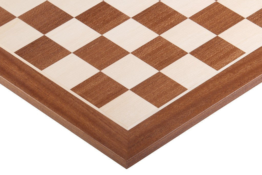 Échiquier avec coordonnées en marqueterie de bois de padouk et sycomore  + Pièces d'échecs Timeless Ebonized - Ensemble de taille 5