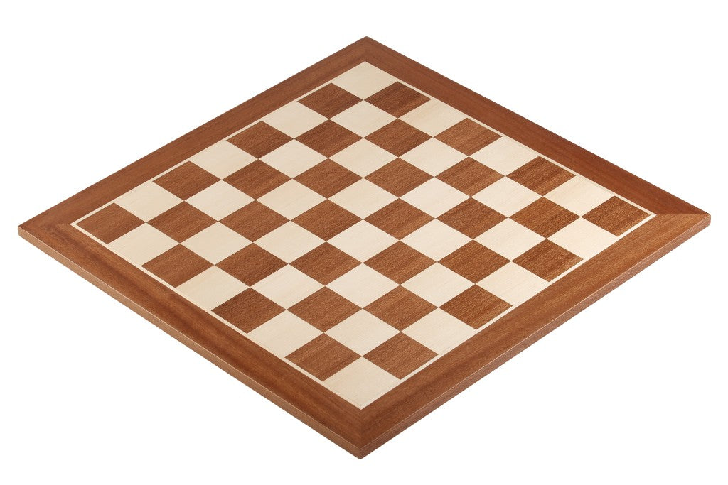 Échiquier avec coordonnées en marqueterie de bois de padouk et sycomore  + Pièces d'échecs Timeless Ebonized - Ensemble de taille 5