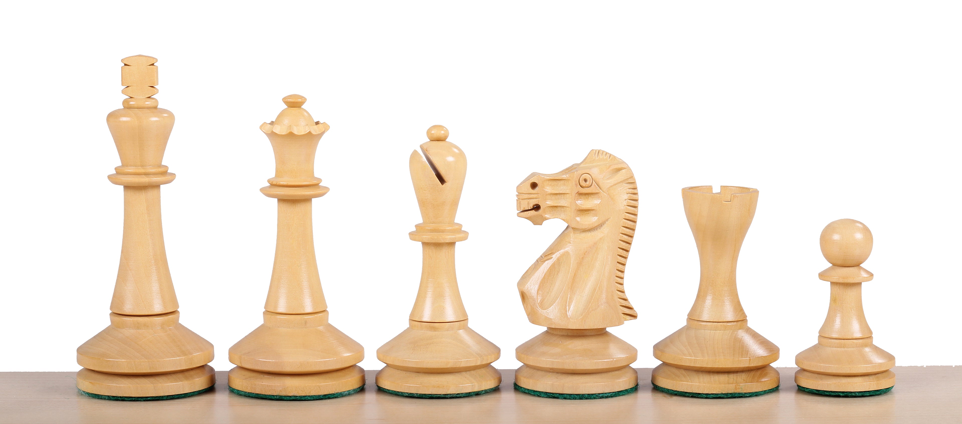 Pièces d'échecs Blackmore en bois d'acacia et de buis - Taille 3,75''