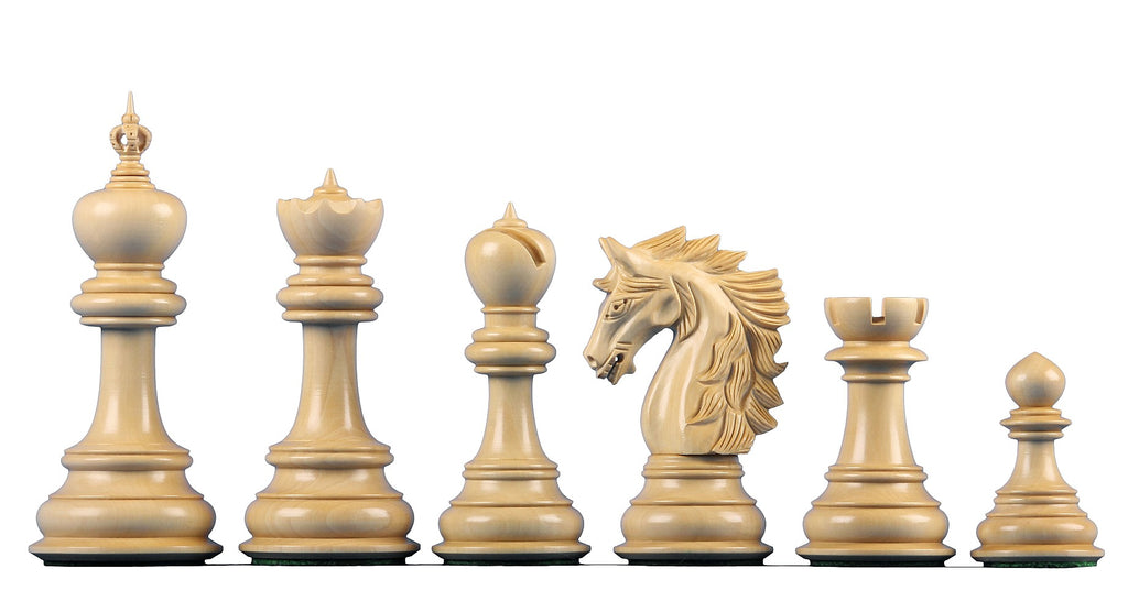 Pièces d'échecs Dubliner Montgoy Padouk en bois de padouk et de buis - Taille 5,00''