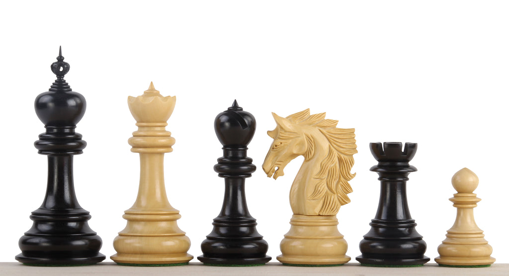Pièces d'échecs Dubliner Montgoy  Ebony en bois d'ébène et de buis - Taille 5,00''