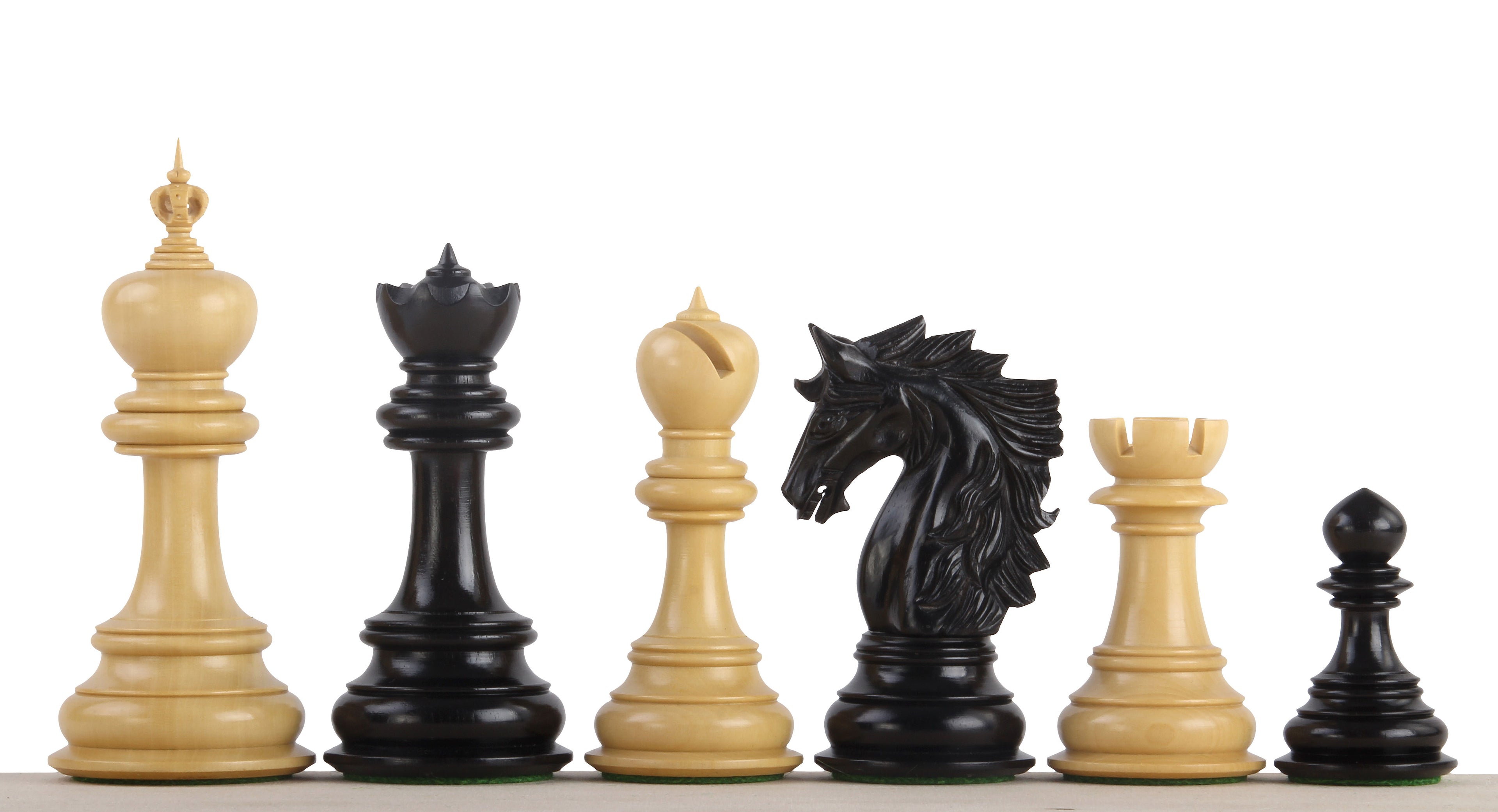 Pièces d'échecs Dubliner Montgoy  Ebony en bois d'ébène et de buis - Taille 5,00''