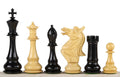 Pièces d'échecs NAPOLEON Ebony en bois d'ébène et de buis - Taille 6,00''