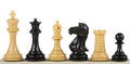 Pièces d'échecs Potish Head Ebony en bois d'ébène et de buis - Taille 3,75''