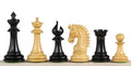 Pièces d'échecs Sheikh Ebonized en bois de buis teinté et naturel - Taille 3,75''