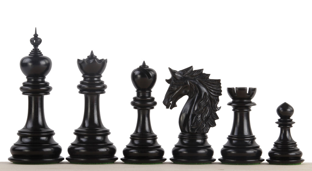 Pièces d'échecs Dubliner Montgoy  Ebony en bois d'ébène et de buis - Taille 5,00''
