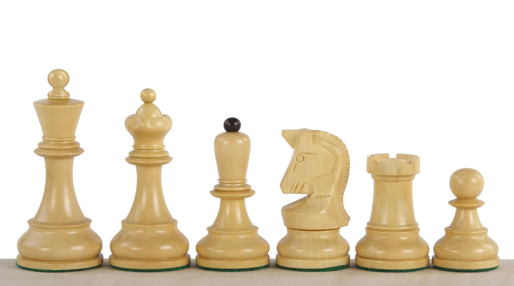 Pièces d'échecs Dubrovnik Ebonized en bois de buis naturel et teinté - set de pièces de Taille 3,75''