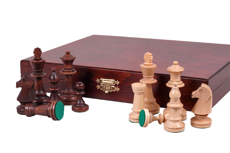 Pièces d'échecs - Staunton — Coffret Marron