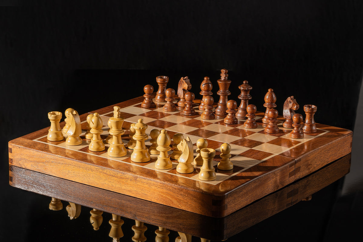 Jeu d'échecs - Voyage Magnétique Acajou